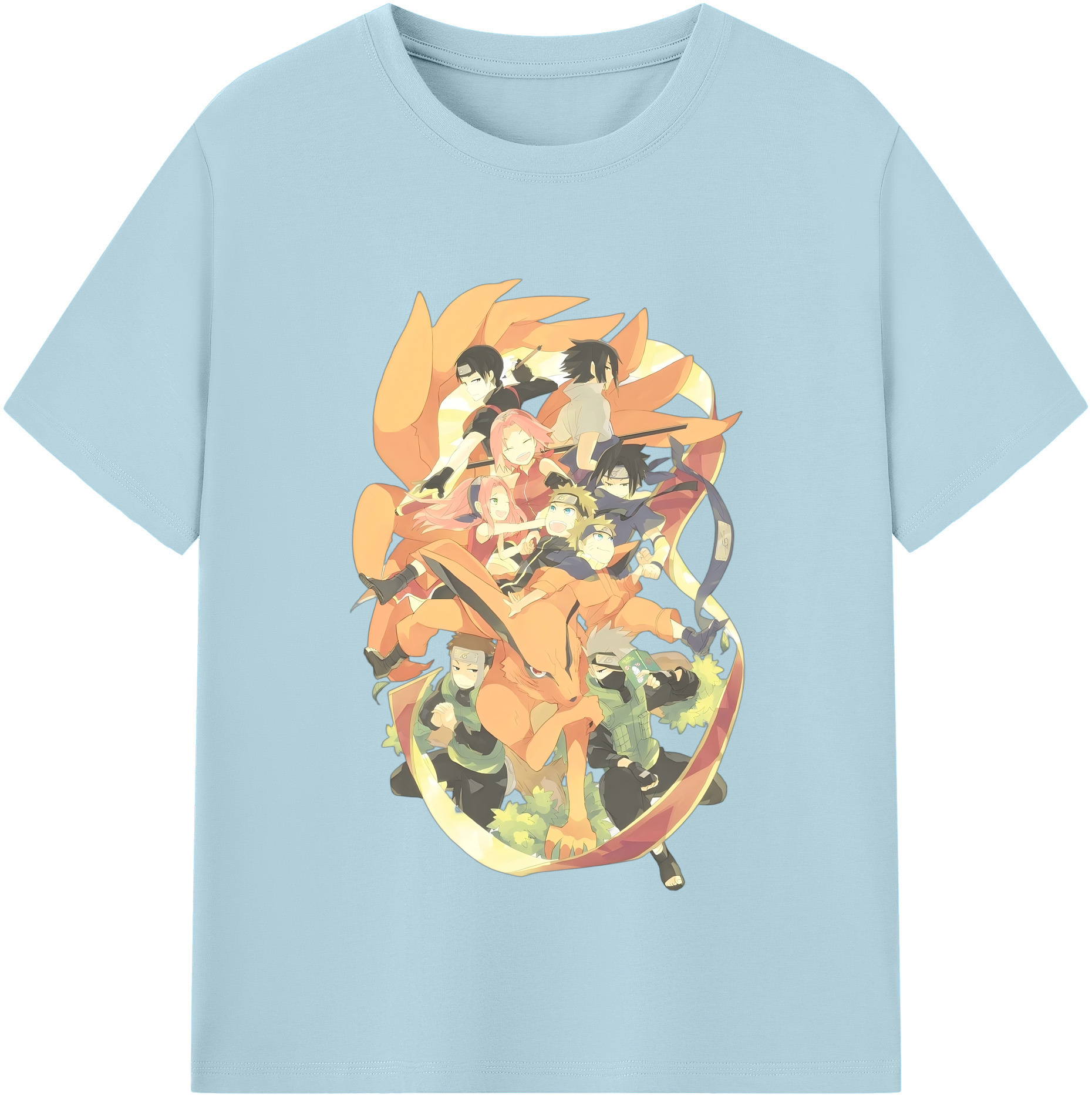 （画像用） NARUTO -ナルト- うずまき ナルト Uzumaki Naruto 綿100％半袖Tシャツ（フロントプリント）